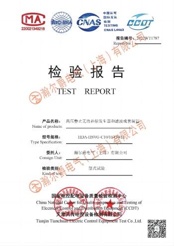 High Static Var Generator test report